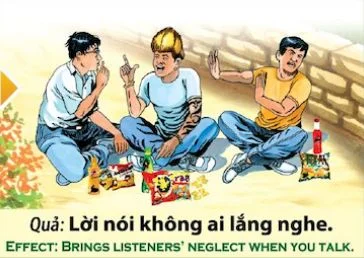 Tranh nhân quả, Quả lời nói không ai nghe