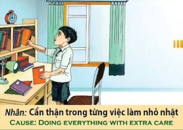 Tranh nhân quả, Nhân Cẩn thận trong từng việc làm nhỏ nhặt